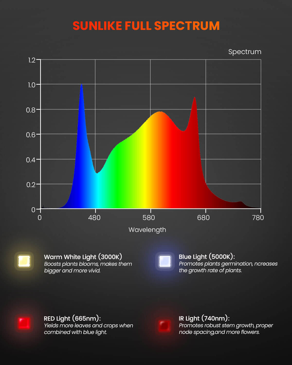 Spider farmer SF300 33W Osram Full Spectrum 60cm - for clones