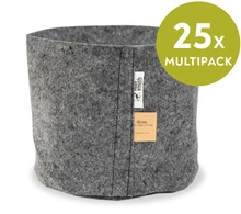 Multipack Root Pouch fabric pot 15x19cm 3,8L grey 25 units