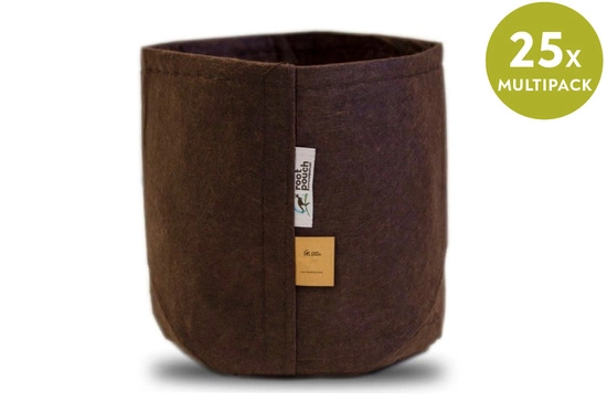 Multipack Root Pouch fabric pot 15x19cm 3,8L brown 25 units