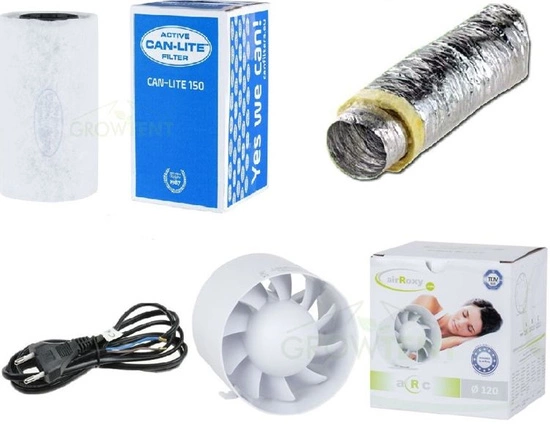 Airroxy quiet (silent) 125mm 165m3 ventilation kit