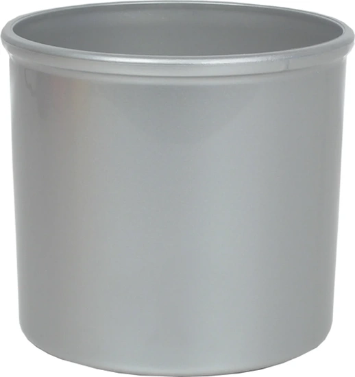 LENI CORONA 11/09 gloss cylindrical pot cover - Silver