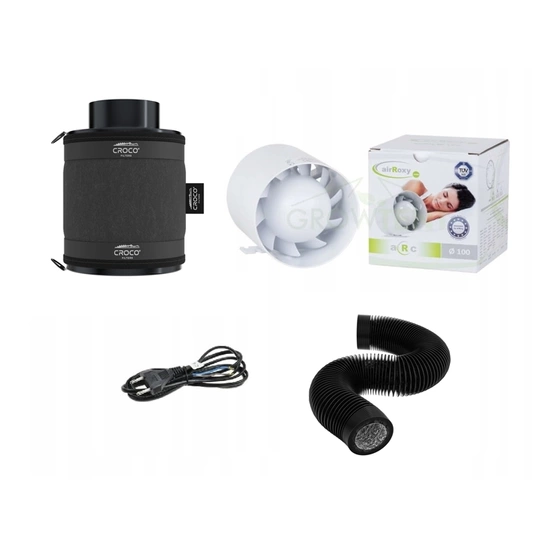 Ventilation Kit Quiet 100mm 103m3/h - odor neutralization