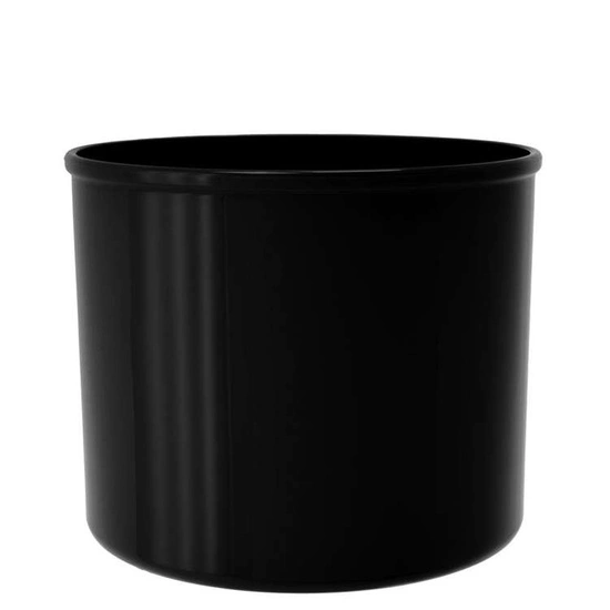 LENI CORONA 22/19 gloss cylindrical pot cover - Black