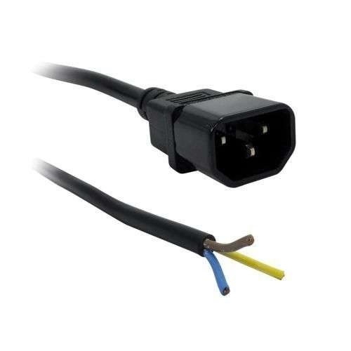 Reflector cable with IEC connector, male, ø 1.5 mm, 2,5 m