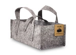 Root Pouch Balcony Heather Grey fabric pot with handles - 12L 40x20x15 cm 