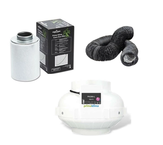 Ventilation kit Prima Klima 200mm 950m3/h + Carbon filter ECO line 780-1000m3/h