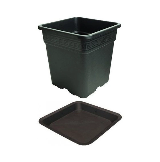 Square pot 14L 28.5 x 28.5 x 28cm stand