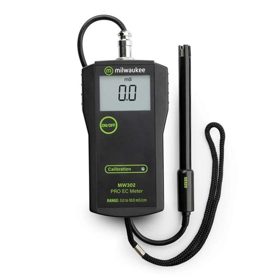 Milwaukee MW302 PRO High Range Conductivity (EC) Meter - 0.0 to 10.0 mS/cm range