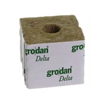 Mineral wool cube 7.5x7.5x6.5 cm Grodan Delta ⌀ 25mm hole 