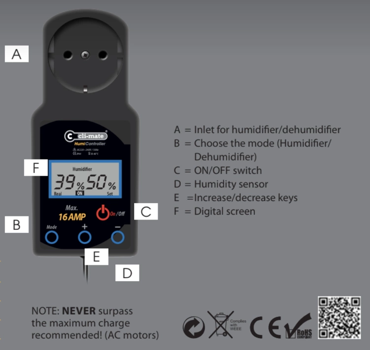Contrôleur numérique de température 16A - Cli-Mate