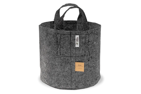 Growbag Root Pouch fabric pot 29x36cm 22L with a handle grey