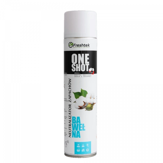 Freshtek ONE SHOT Cotton Spray 600ml - odour neutralizer