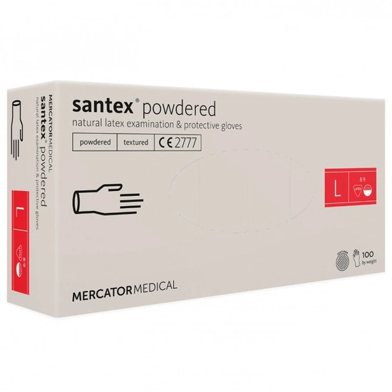 Santex® powdered - powdered gloves size L 100pcs (50 pairs)