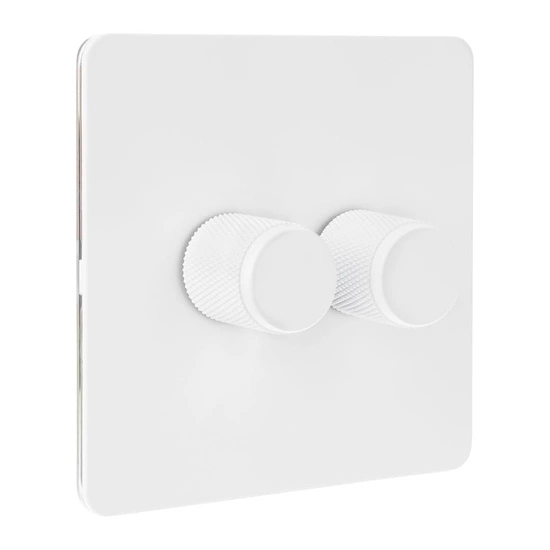 VERTICANA® WALL DIMMER 2-WAY WHITE- wall-mounted dimmer, double switch 