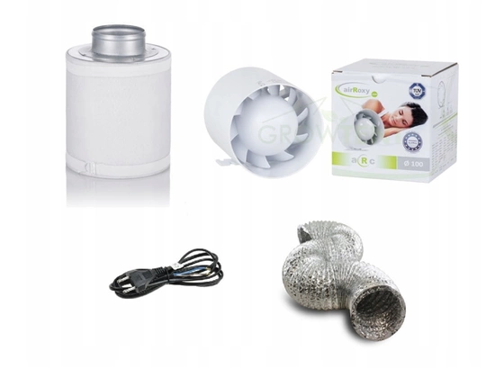 Ventilation Kit Quiet 100mm 103m3/h - odor neutralization