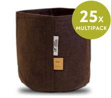 Multipack Root Pouch fabric pot 15x19cm 3,8L brown 25 units