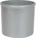 LENI CORONA 11/09 gloss cylindrical pot cover - Silver