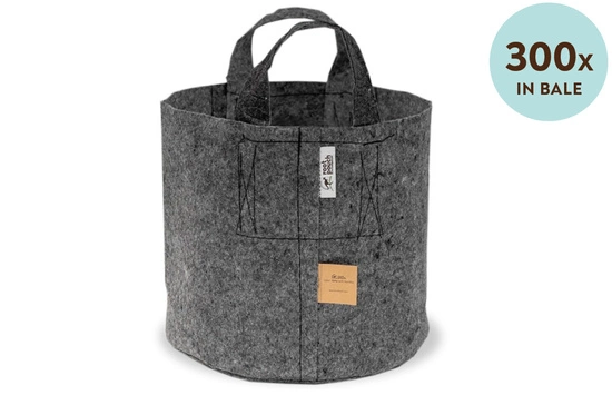 Growbag Root Pouch fabric pot 40x30cm 39L with handles grey 300 units