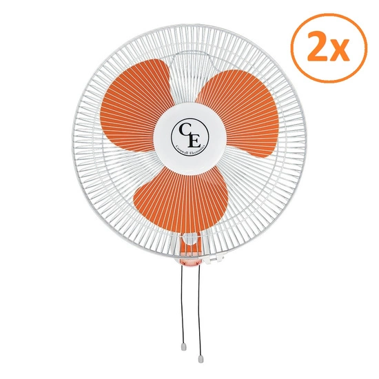 Cornwall Electronics FW40 3-speed Wall Fan Ø 40CM 45W 2-pack